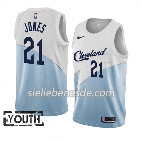 Kinder NBA Cleveland Cavaliers Trikot Jalen Jones 21 2018-19 Nike Blau Weiß Swingman